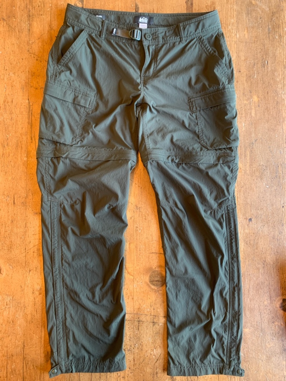 REI Womens Zip-Off Cargo Pants in Olive